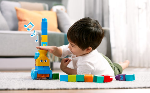 mattel mega bloks fisher price big building lego blocks sound and music abc alphabet train 乐高积木火车音乐玩具